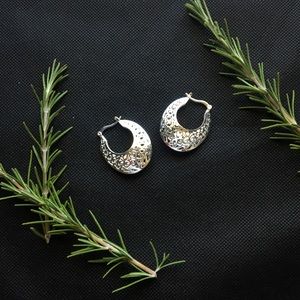 Silver earrings